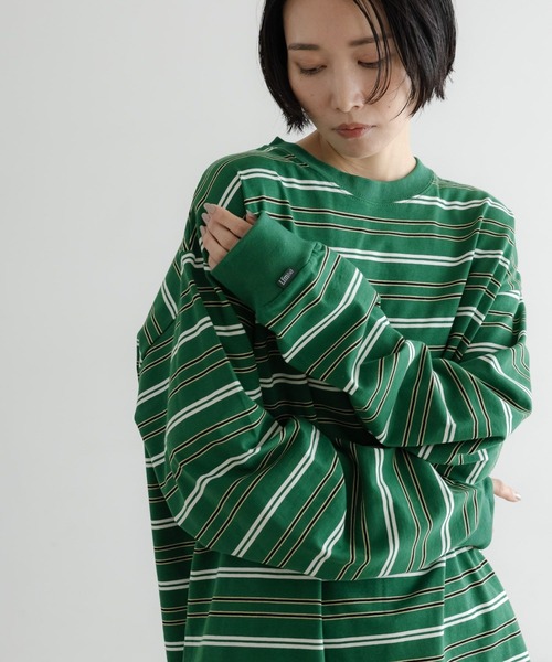LFM(U)】CREW NECK ボーダーT／LS 581154（Tシャツ