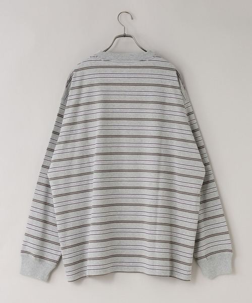 LOWRYS FARM（ローリーズファーム）の「【LFM(U)】ＣＲＥＷ　ＮＥＣＫ　ボーダーT／ＬＳ　 581154（Tシャツ/カットソー・メンズ・グリーン/ブラウン/ブルー/グレー/ネイビー/ブラウン系その他/グレー系その他/チャコールグレー/ブルー系その他・MEDIUM/LARGE）」の20枚目の写真