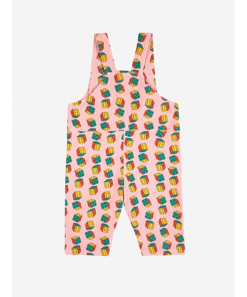 BOBO CHOSES(ボボショーズ)の「Dices all over micro corduroy dungaree(サロペット/オーバーオール・キッズ・ピンク・18MONTH/12MONTH/24MONTH/9MONTH/6MONTH)」の2枚目の写真