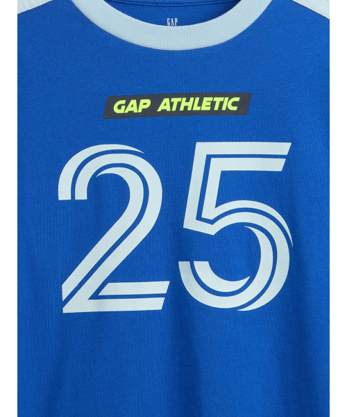 GAP（ギャップ）の「サッカー ジャージー GAPロゴ Tシャツ (キッズ)（Tシャツ/カットソー・キッズ・グリーン/ワイン/ブラック/ブルー・110cm/120cm/130cm/140cm/150cm/160cm）」の8枚目の写真