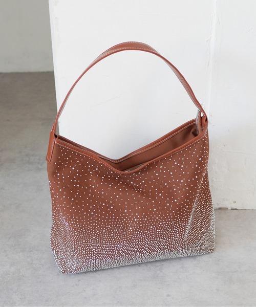 IMARI（イマリ）の「【 IMARI / イマリ 】 ラインストーン ハンドバッグ #_（ハンドバッグ・レディース・ベージュ/ブラウン/ピンク/ブラック・FREE）」の3枚目の写真