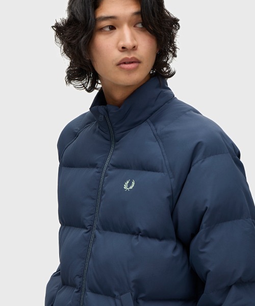 フレッドペリー Raglan Sleeve Padded Jacket Raglan Sleeve Padded Jacket - Black | Mens Coats & Jackets