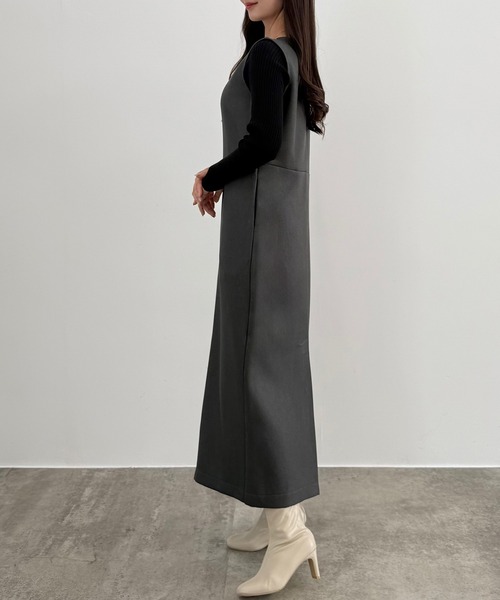 セール】裏起毛フロントファスナージャンパースカート（ジャンパー