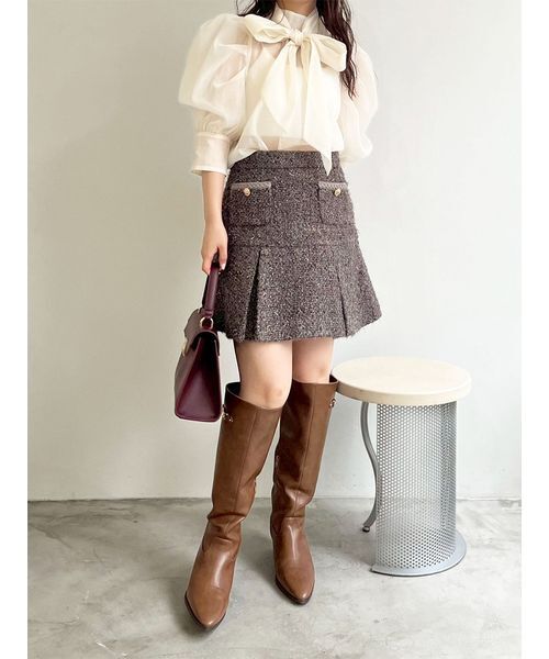 LILY BROWN（リリーブラウン）の「LBビットフィットロングブーツ（ブーツ・レディース・キャメル/ブラック・S/M/L）」の22枚目の写真