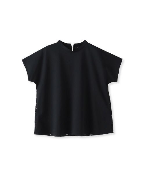 Viaggio Blu（ビアッジョブルー）の「バックフラワーレースカットソー≪手洗い可能≫（Tシャツ/カットソー・レディース・ブラック/ホワイト・M/S）」の17枚目の写真
