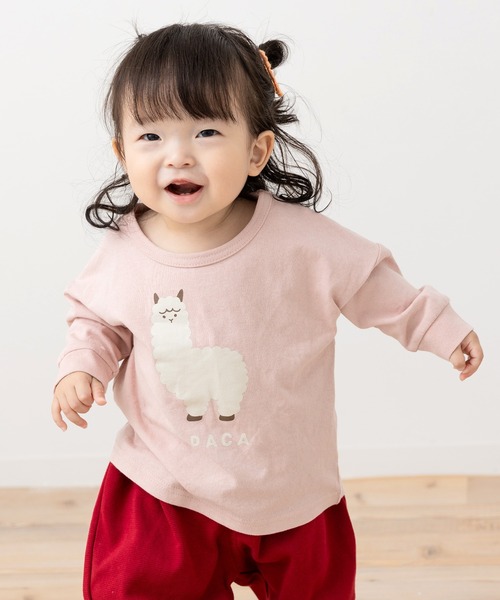 chil2（チルツー）の「綿100％ プリント 長袖Tシャツ（Tシャツ/カットソー・キッズ・K/L/G/I/B/C/D/E/F/A/H/J・80ｃｍ/90cm/100cm/110cm/120cm/130cm/140cm）」の2枚目の写真