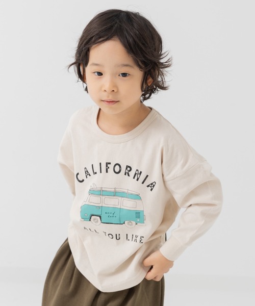 chil2（チルツー）の「綿100％ プリント 長袖Tシャツ（Tシャツ/カットソー・キッズ・K/L/G/I/B/C/D/E/F/A/H/J・80ｃｍ/90cm/100cm/110cm/120cm/130cm/140cm）」の3枚目の写真