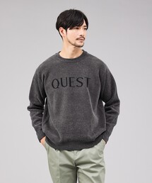 【QUEST / ワンポイントロゴ】モールリンクス ニット