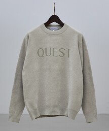 【QUEST / ワンポイントロゴ】モールリンクス ニット