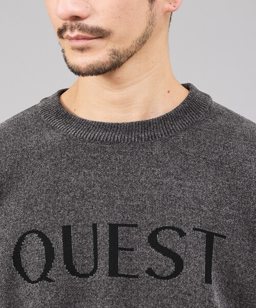 ABAHOUSE GRAY（アバハウスグレイ）の「【QUEST / ワンポイントロゴ】モールリンクス ニット（ニット/セーター・メンズ・ブラック/オフホワイト/モカ/グレイッシュブルー・46/48）」の21枚目の写真
