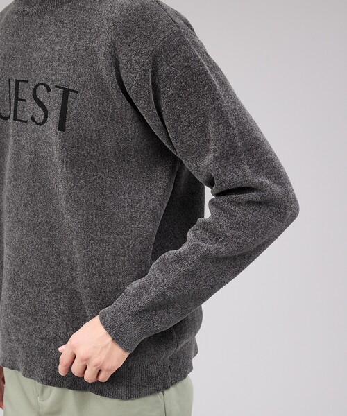 ABAHOUSE GRAY（アバハウスグレイ）の「【QUEST / ワンポイントロゴ】モールリンクス ニット（ニット/セーター・メンズ・ブラック/オフホワイト/モカ/グレイッシュブルー・46/48）」の19枚目の写真