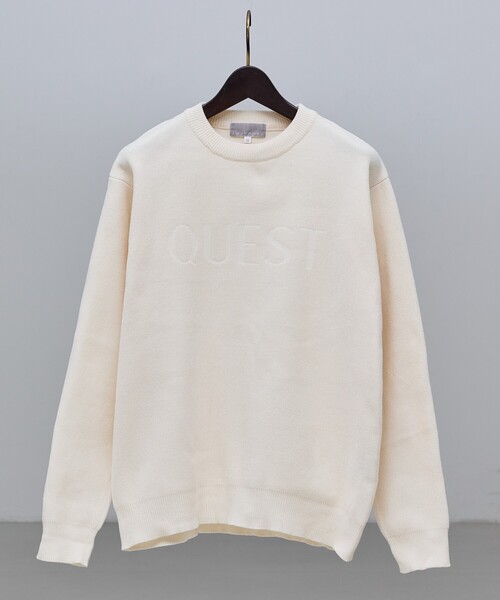 ABAHOUSE GRAY（アバハウスグレイ）の「【QUEST / ワンポイントロゴ】モールリンクス ニット（ニット/セーター・メンズ・ブラック/オフホワイト/モカ/グレイッシュブルー・46/48）」の15枚目の写真