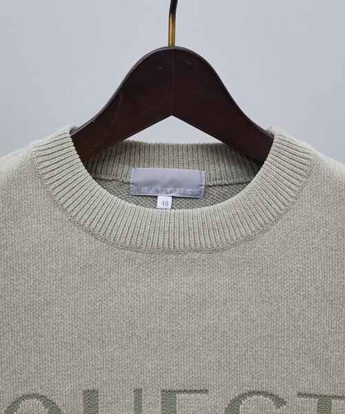 ABAHOUSE GRAY（アバハウスグレイ）の「【QUEST / ワンポイントロゴ】モールリンクス ニット（ニット/セーター・メンズ・ブラック/オフホワイト/モカ/グレイッシュブルー・46/48）」の11枚目の写真