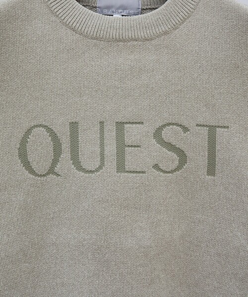 ABAHOUSE GRAY（アバハウスグレイ）の「【QUEST / ワンポイントロゴ】モールリンクス ニット（ニット/セーター・メンズ・ブラック/オフホワイト/モカ/グレイッシュブルー・46/48）」の10枚目の写真
