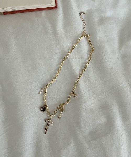 ◆再値下げ◆♡Ferragamo♡パール付きチェーンネックレス バックチャーム ◇再値下げ◇♡Ferragamo♡パール付きチェーンネックレス バック