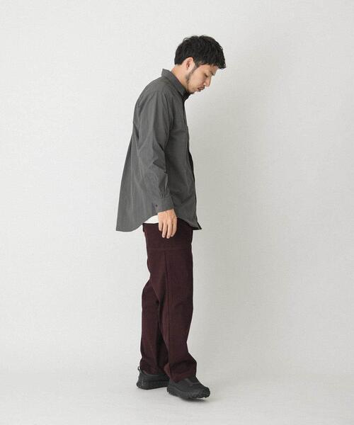 EKAL（エカル）の「『撥水/UVカット』『UR TECH』ナイロンタッサーロングスリーブシャツ（シャツ/ブラウス・メンズ・グレー/ベージュ系その他/ブラウン系その他・MEDIUM/LARGE）」の6枚目の写真