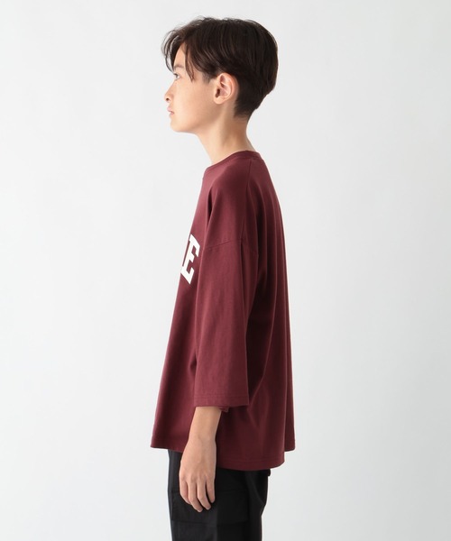 GLOBAL WORK（グローバルワーク）の「ヘビロッTEE/プリント7分袖/579695（Tシャツ/カットソー・キッズ・ライトグレー/ボルドー/オフホワイト/チャコールグレー・130cm/140cm/150cm/160cm）」の10枚目の写真