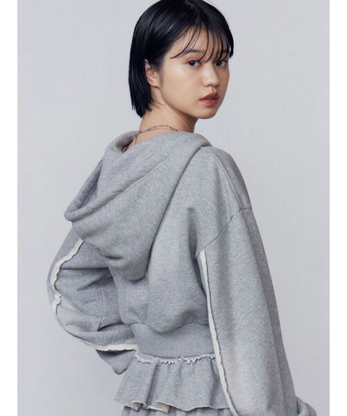 セール】シェービングショートジップフーディ（パーカー）｜EMODA