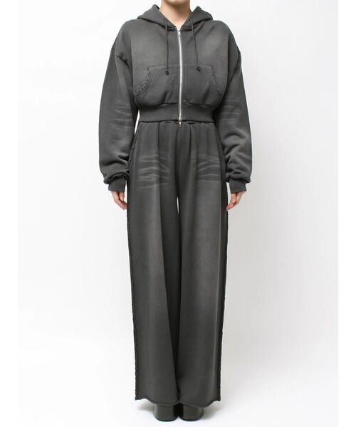 EMODA（エモダ）の「シェービングショートジップフーディ（パーカー・レディース・グレー/ブラック/ライトグレー・FREE）」の6枚目の写真