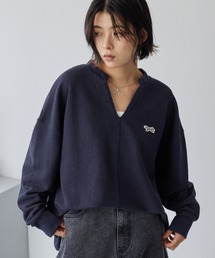 PENNEYS/ペニーズ 別注 THE FOX ワンポイントロゴ刺繍 スキッパーワッフル長袖Tシャツ<抗菌防臭>