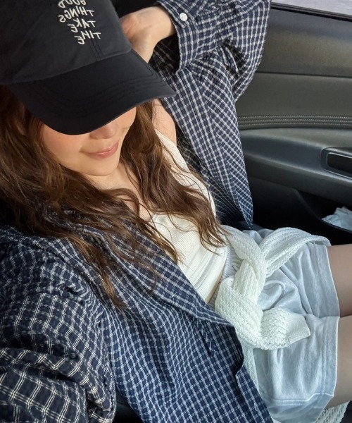 LAC-VERT(ラック・ヴェール)の「フード付きチェックシャツ(シャツ/ブラウス・レディース・ネイビー/ブルー・FREE)」の22枚目の写真