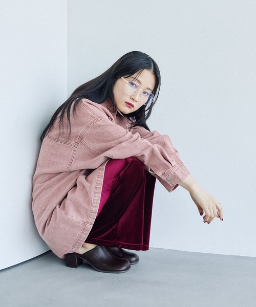 大人気完売品　新品　レプシィム　フリンジパッチビッグデニムシャツ　ピンク LEPSIM｜フリンジパッチ/BIGデニムシャツ | Rakuten Fashion(楽天