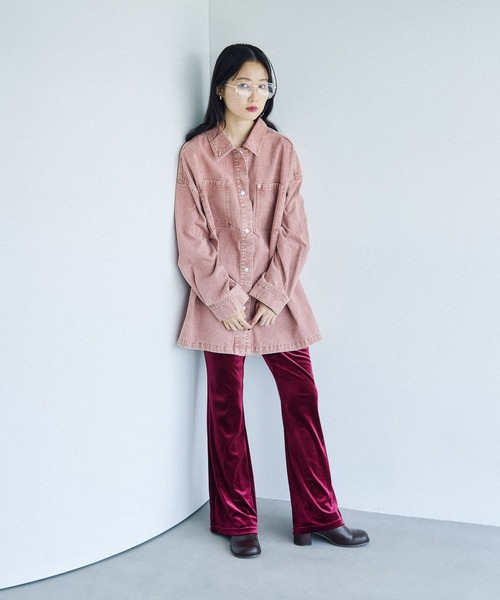 セール】フリンジパッチ／BIGデニムシャツ 579688（シャツ/ブラウス