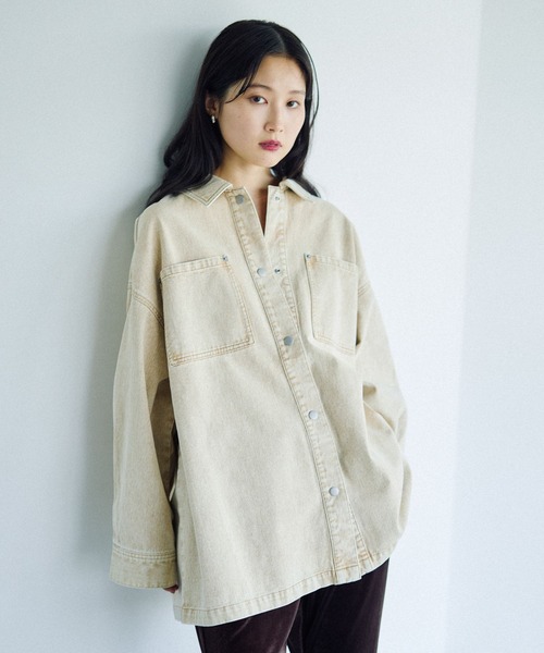 セール】フリンジパッチ／BIGデニムシャツ 579688（シャツ/ブラウス