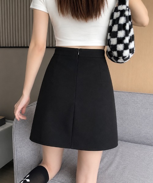 cammie(キャミー)の「スリット台形ミニスカート(スカート・レディース・ブラック/グレー・MEDIUM/LARGE)」の21枚目の写真