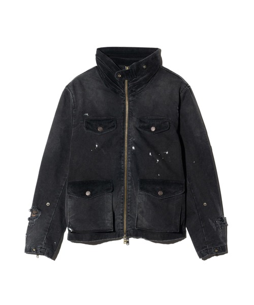 glamb（グラム）の「Snow Wash M-65 / スノーウォッシュM-65（ミリタリージャケット・メンズ・ブラック・S/M/L）」の2枚目の写真