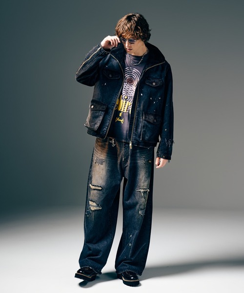 glamb（グラム）の「Snow Wash M-65 / スノーウォッシュM-65（ミリタリージャケット・メンズ・ブラック・S/M/L）」の15枚目の写真