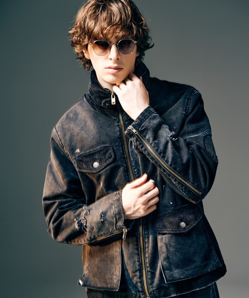 glamb（グラム）の「Snow Wash M-65 / スノーウォッシュM-65（ミリタリージャケット・メンズ・ブラック・S/M/L）」の10枚目の写真