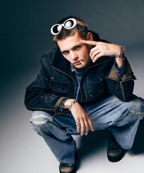 glamb（グラム）の「Snow Wash M-65 / スノーウォッシュM-65（ミリタリージャケット・メンズ・ブラック・S/M/L）」の5枚目の写真