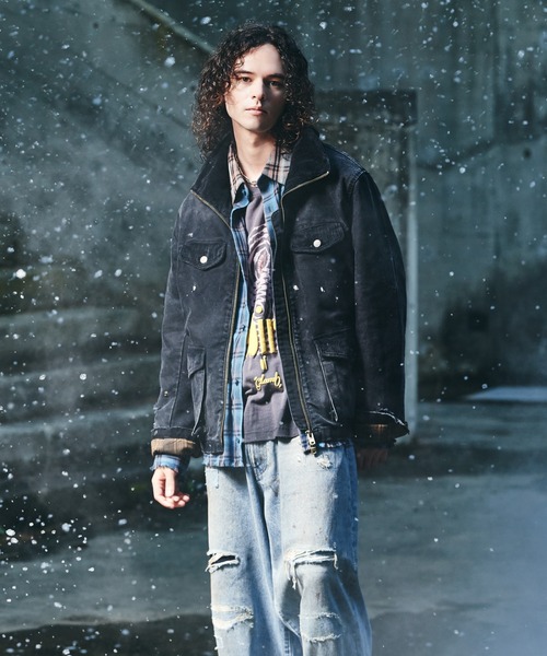 glamb（グラム）の「Snow Wash M-65 / スノーウォッシュM-65（ミリタリージャケット・メンズ・ブラック・S/M/L）」の16枚目の写真