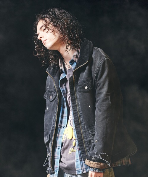 glamb（グラム）の「Snow Wash M-65 / スノーウォッシュM-65（ミリタリージャケット・メンズ・ブラック・S/M/L）」の18枚目の写真