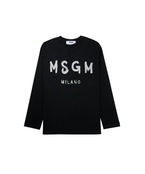 MSGM(エムエスジーエム)の「【NEW】MSGM ブラッシュロゴ ロングスリーブTシャツ【Japan Exclusive/GLITTER PRINT】(Tシャツ/カットソー・レディース・ホワイト×シルバー/ブラック×シルバー・M/S/XS)」の2枚目の写真