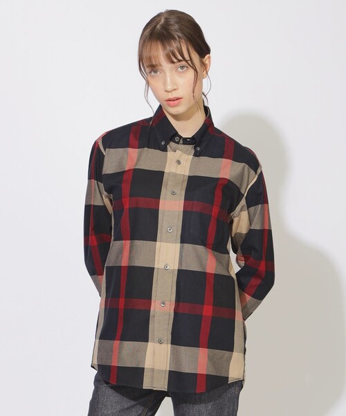 CB CRESTBRIDGE（シービークレストブリッジ）の「【ユニセックス】クレストブリッジチェックオックスシャツ（シャツ/ブラウス・メンズ・ネイビー/ブルー系その他7・1/2）」の5枚目の写真