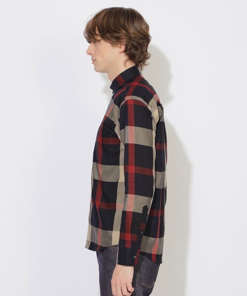 CB CRESTBRIDGE（シービークレストブリッジ）の「【ユニセックス】クレストブリッジチェックオックスシャツ（シャツ/ブラウス・メンズ・ネイビー/ブルー系その他7・1/2）」の6枚目の写真