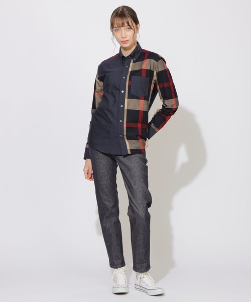 CB CRESTBRIDGE（シービークレストブリッジ）の「【ユニセックス】クレストブリッジチェックオックスシャツ（シャツ/ブラウス・メンズ・ネイビー/ブルー系その他7・1/2）」の10枚目の写真