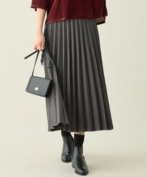 ANY | 【新色追加/ウエストゴム】ウーリッシュプリーツスカート(スカート)