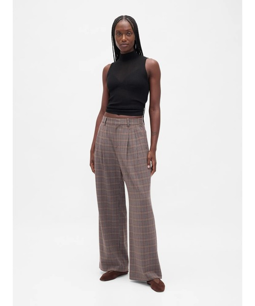 GAP（ギャップ）の「365 ハイライズ 起毛ツイル プリーツ トラウザーパンツ（その他パンツ・レディース・グレー/ブラウン・00/0/2/4/6/8/10/000）」の13枚目の写真
