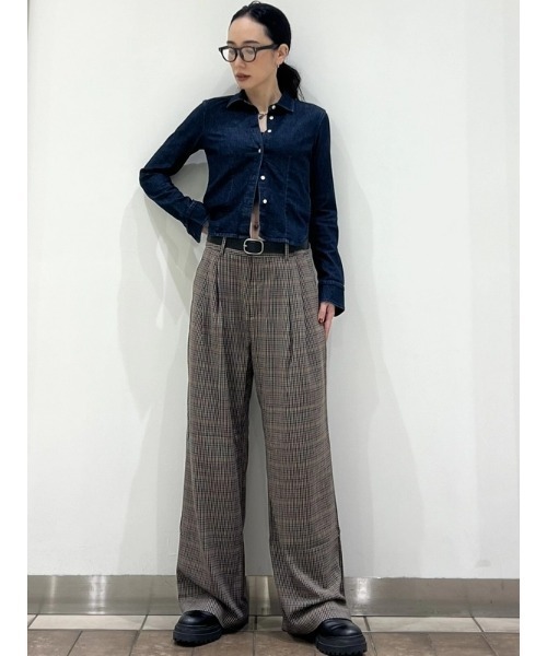 GAP（ギャップ）の「365 ハイライズ 起毛ツイル プリーツ トラウザーパンツ（その他パンツ・レディース・グレー/ブラウン・00/0/2/4/6/8/10/000）」の17枚目の写真
