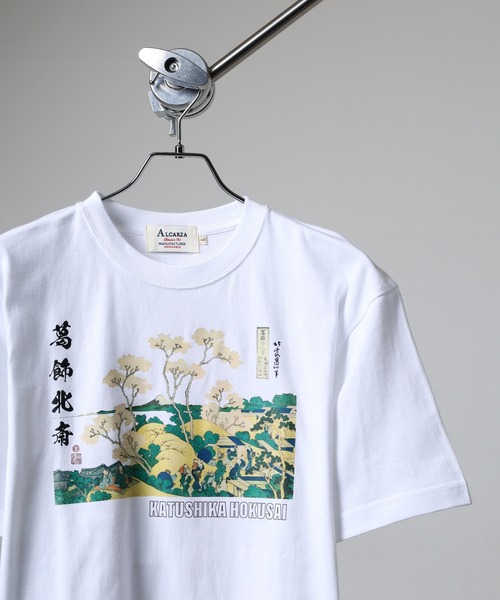 FUNALIVE(ファンアライブ)の「ALCARZA 葛飾北斎 Tシャツ(Tシャツ/カットソー・メンズ・ホワイト系2/ネイビー系3/ネイビー系4/ネイビー系1/ホワイト系4/ホワイト系1/ホワイト系3/ネイビー系2・XL/M/L)」の4枚目の写真