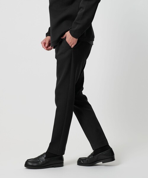 WEB限定 WARDROBE SMART】ダブルニット ノープリーツ スラックス