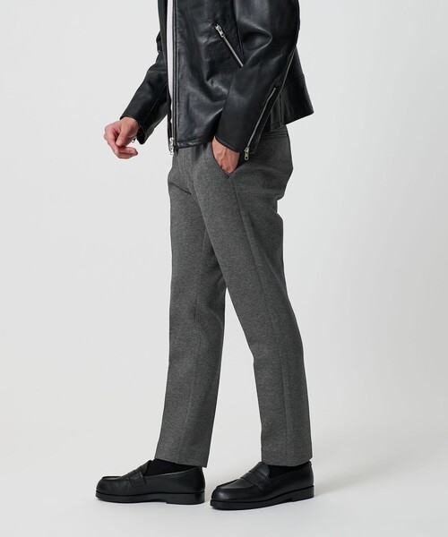 WEB限定 WARDROBE SMART】ダブルニット ノープリーツ スラックス