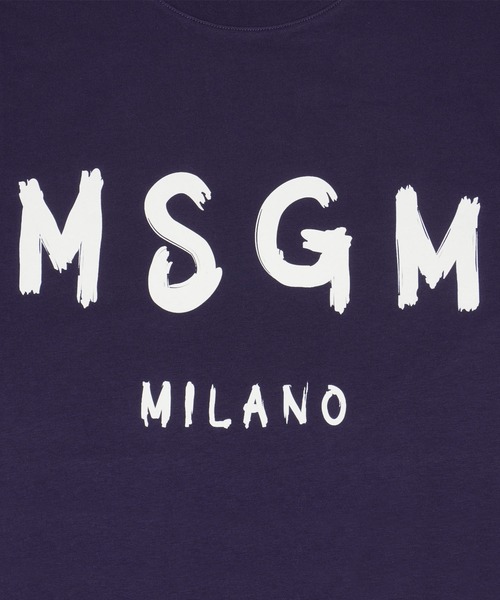 MSGM(エムエスジーエム)の「【NEW】MSGM ブラッシュロゴTシャツ【Japan Exclusive】(Tシャツ/カットソー・メンズ・ダークブルー・S/M/L/XS/XL)」の3枚目の写真