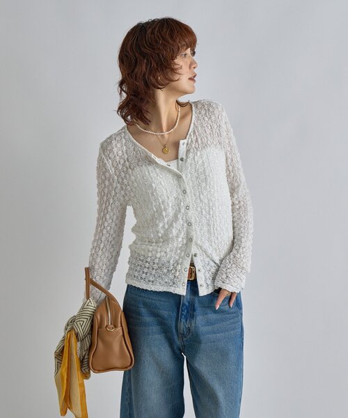 RIVE DROITE(リヴドロワ)の「【こなれ感抜群】レース2WAYカットソー(Tシャツ/カットソー・レディース・ブラック/オフホワイト・FREE)」の13枚目の写真