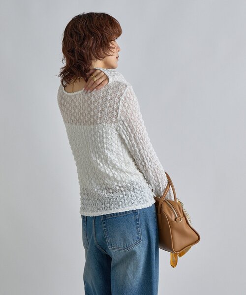 RIVE DROITE(リヴドロワ)の「【こなれ感抜群】レース2WAYカットソー(Tシャツ/カットソー・レディース・ブラック/オフホワイト・FREE)」の15枚目の写真