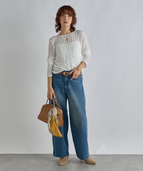 RIVE DROITE(リヴドロワ)の「【こなれ感抜群】レース2WAYカットソー(Tシャツ/カットソー・レディース・ブラック/オフホワイト・FREE)」の16枚目の写真