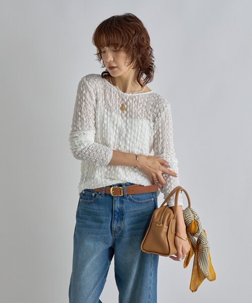 RIVE DROITE(リヴドロワ)の「【こなれ感抜群】レース2WAYカットソー(Tシャツ/カットソー・レディース・ブラック/オフホワイト・FREE)」の17枚目の写真